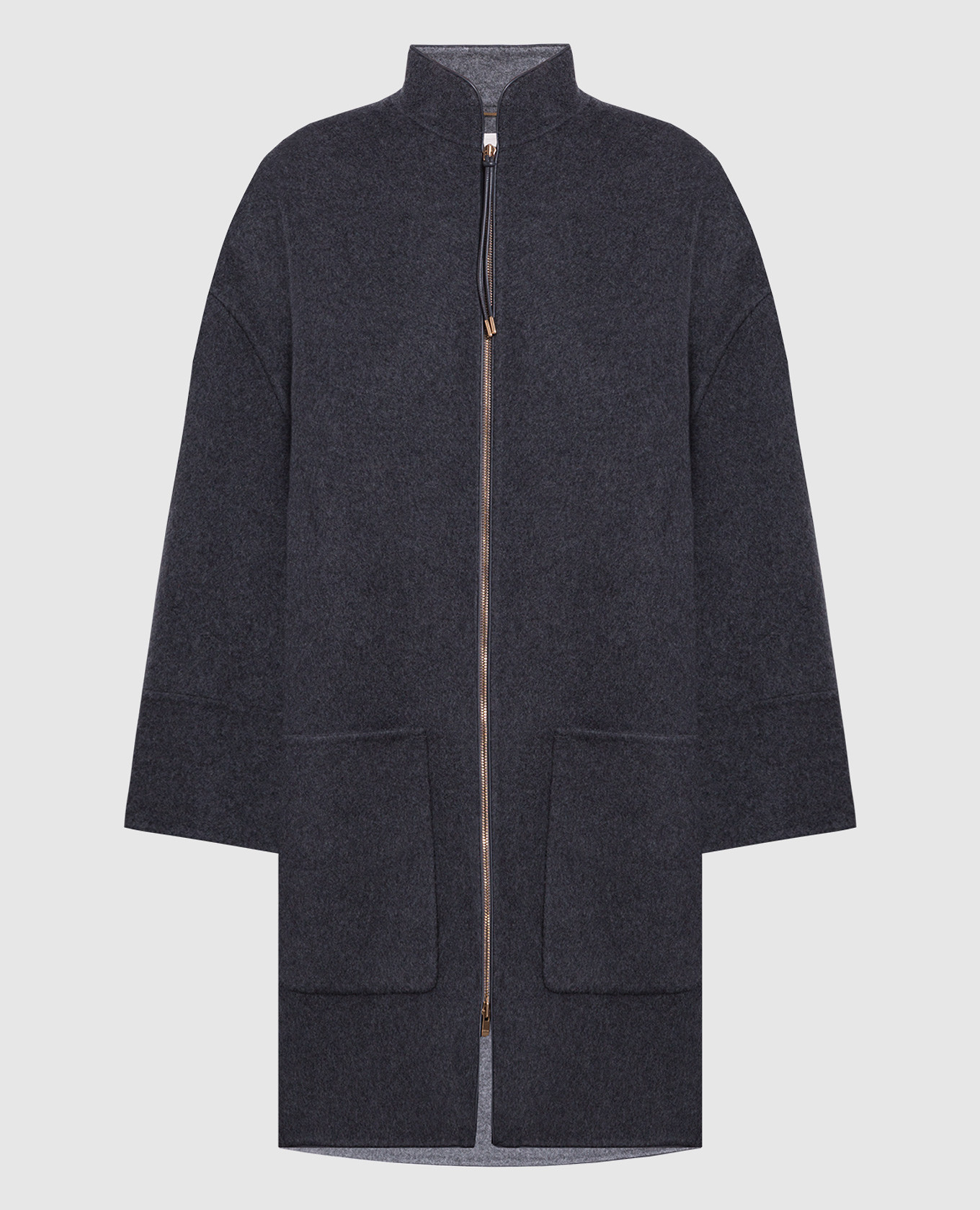 

Gray cashmere coat Agnona, Серый