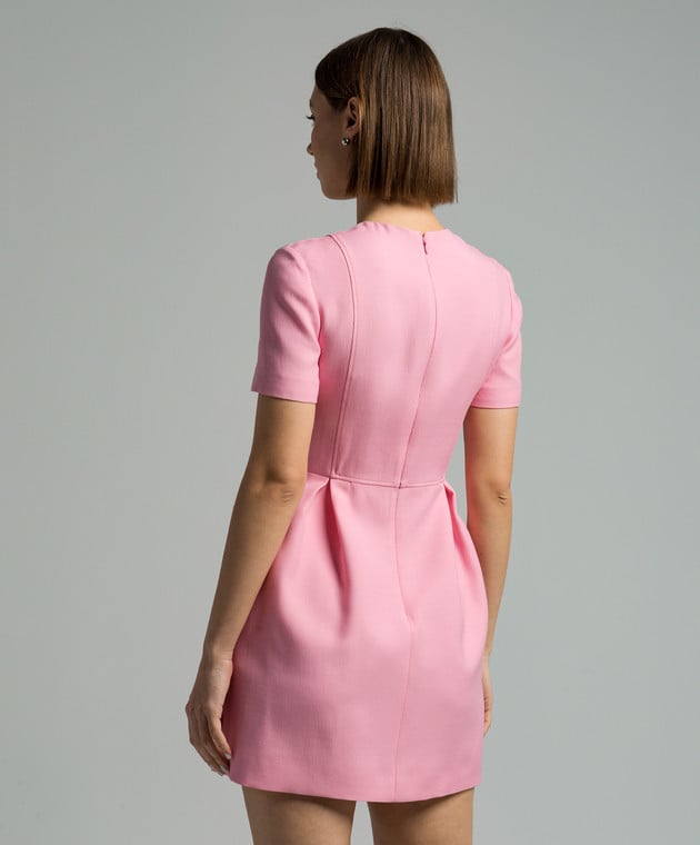 Valentino - Pink wool and silk mini dress 4B3VA6T01CF - shop with European  delivery at Symbol