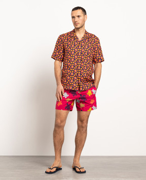 Vilebrequin Red Moorea printed swim shorts MOOC3B36