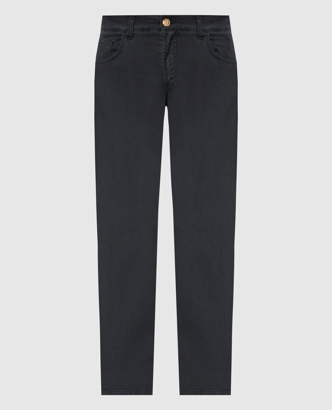 

Black jeans with logo Stefano Ricci, Черный