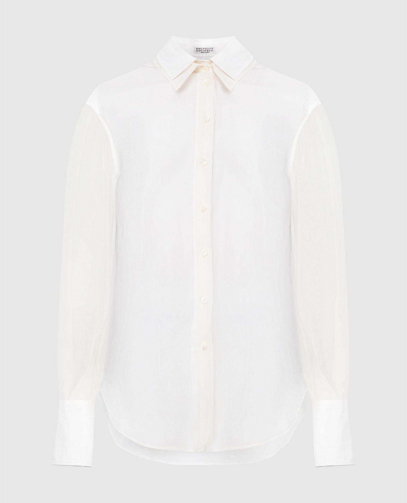 Silk blouse with chains brunello cucinelli