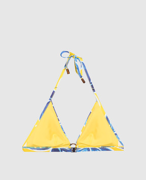 Vilebrequin Yellow bodice from Flechett swimsuit in a print FCTH3H07