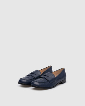 Rodo Blue leather loafers Coco Block S0645285