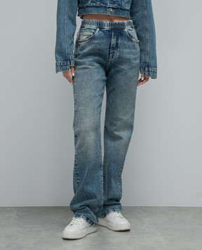 Heron Preston Blue jeans with a distressed effect HWYB006F23DEN001