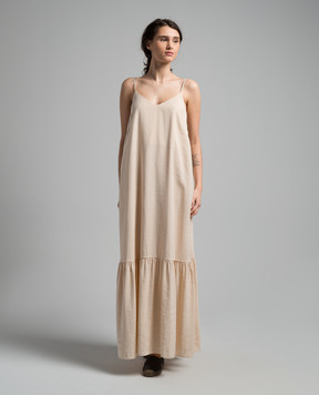 Peserico Beige dress with monil chain S0202001509