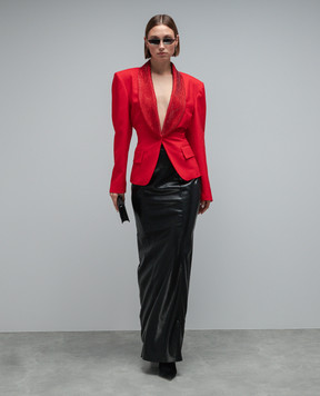 Giuseppe Di Morabito Milano Red jacket made of wool with crystals PF23074JA229