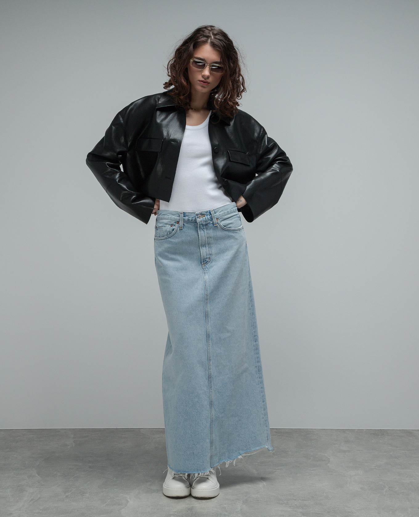 Hilla blue denim skirt AGOLDE 2