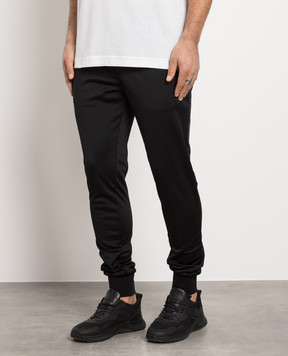 Dolce&Gabbana Black joggers with metallic logo GVXQHTHU7B0