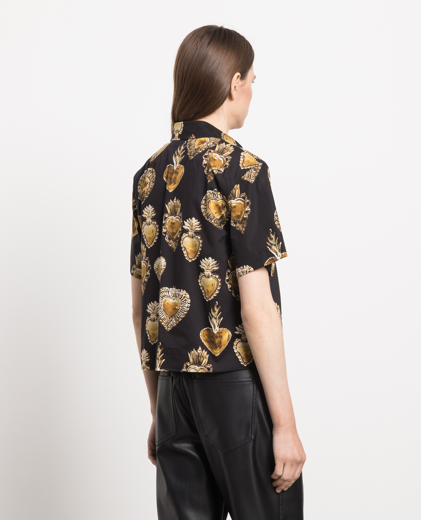 Black shirt in a print Dolce&Gabbana 4