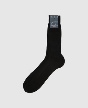 Bresciani Black striped socks MC009UN0001XX
