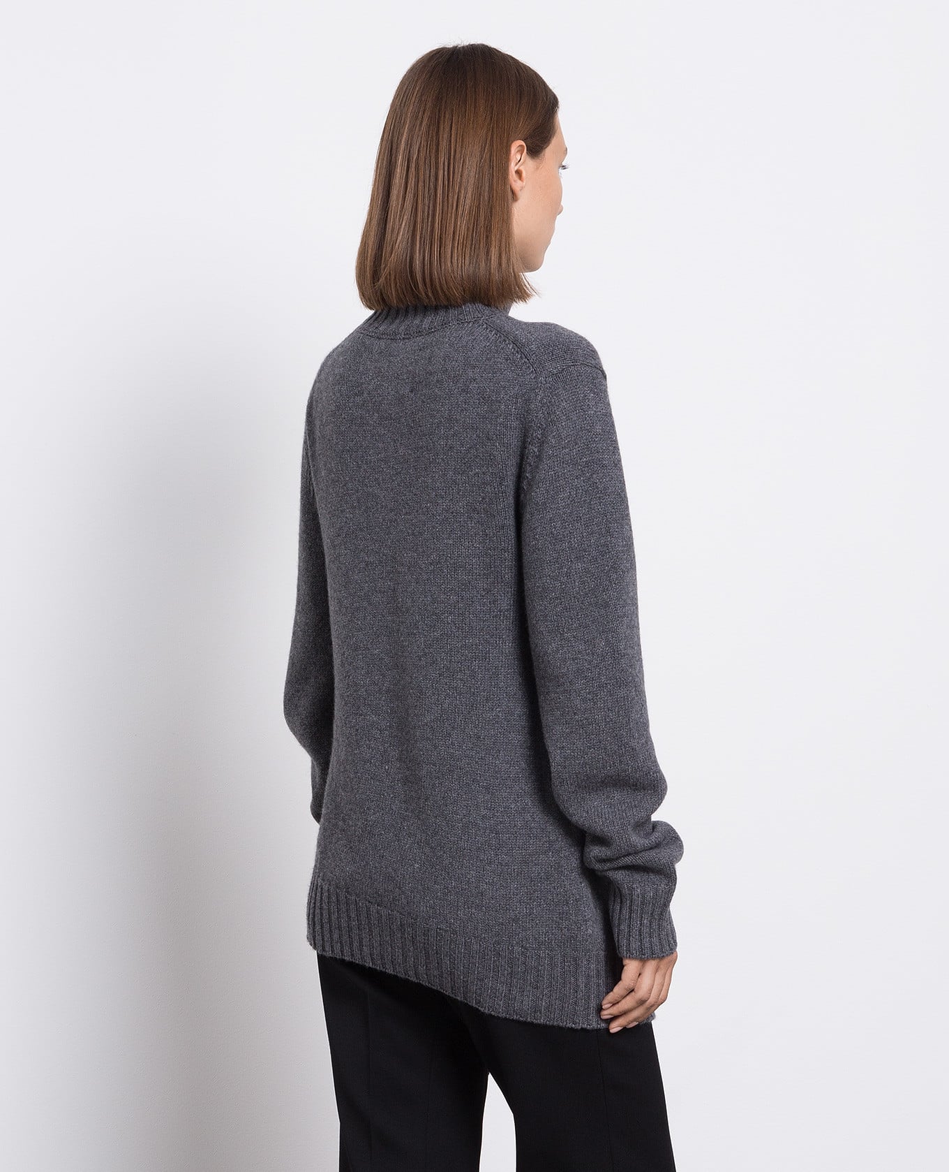 Gray wool sweater Jil Sander 4