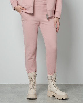 Ermanno Scervino Pink joggers with logo embroidery D431P302KRA