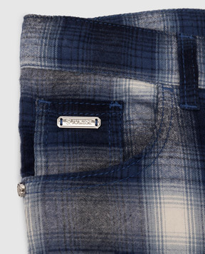 Stefano Ricci Children's plaid trousers YFT7400070K10T