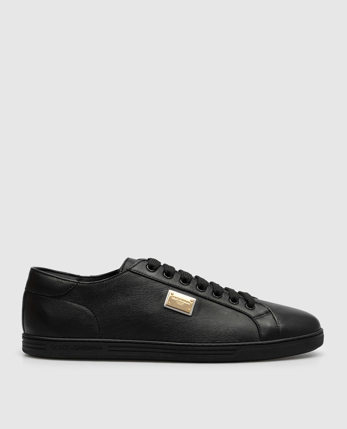 

Saint Tropez black leather sneakers with logo Dolce&Gabbana