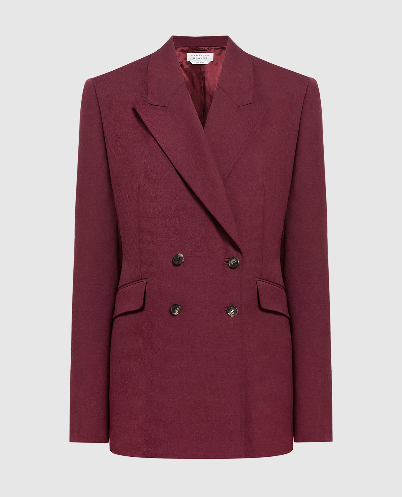 

Angela double-breasted burgundy wool jacket Gabriela Hearst