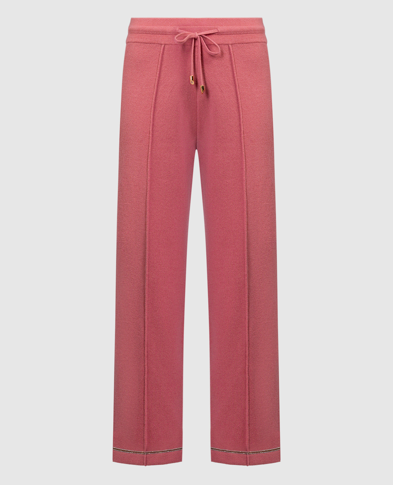 

Pink cashmere pants with monil chain Rindi