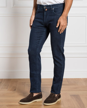 Enrico Mandelli Blue jeans with logo 0MIAMI5259