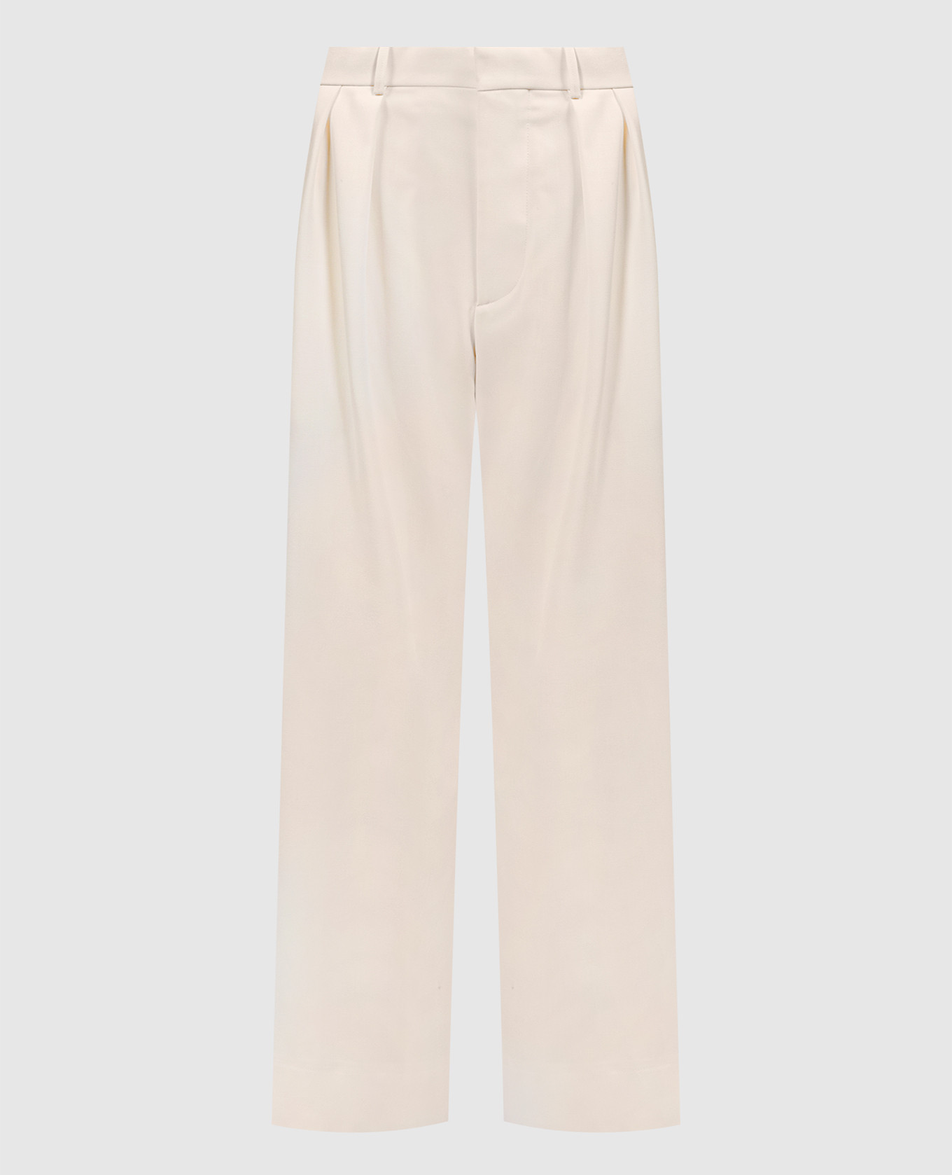 White pants made of wool wardrobe.nyc