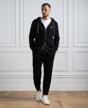 Brunello Cucinelli Black cashmere joggers M22704859G