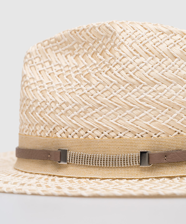 Peserico - Braided hat with monil chain S36140C009880 - shop  display picture 1
