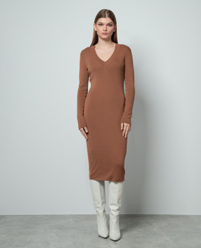Enrico Mandelli Brown dress made of wool A7KD275252