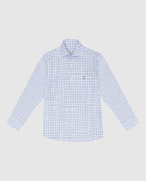 Stefano Ricci Children's white checked shirt YC003554LJ1771
