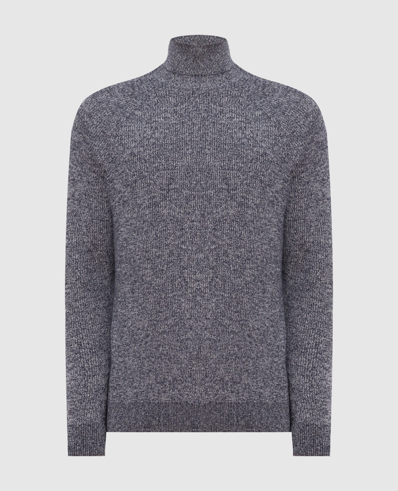 

Navy melange cashmere golf Brunello Cucinelli, Синий
