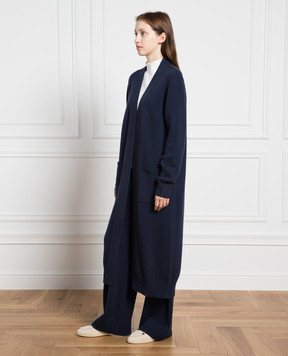 Allude Blue wool and cashmere cardigan 23517620