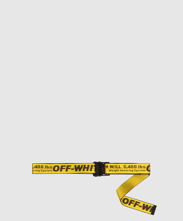 Off-White Classic Industrial Logo store Belt Yellow-Black