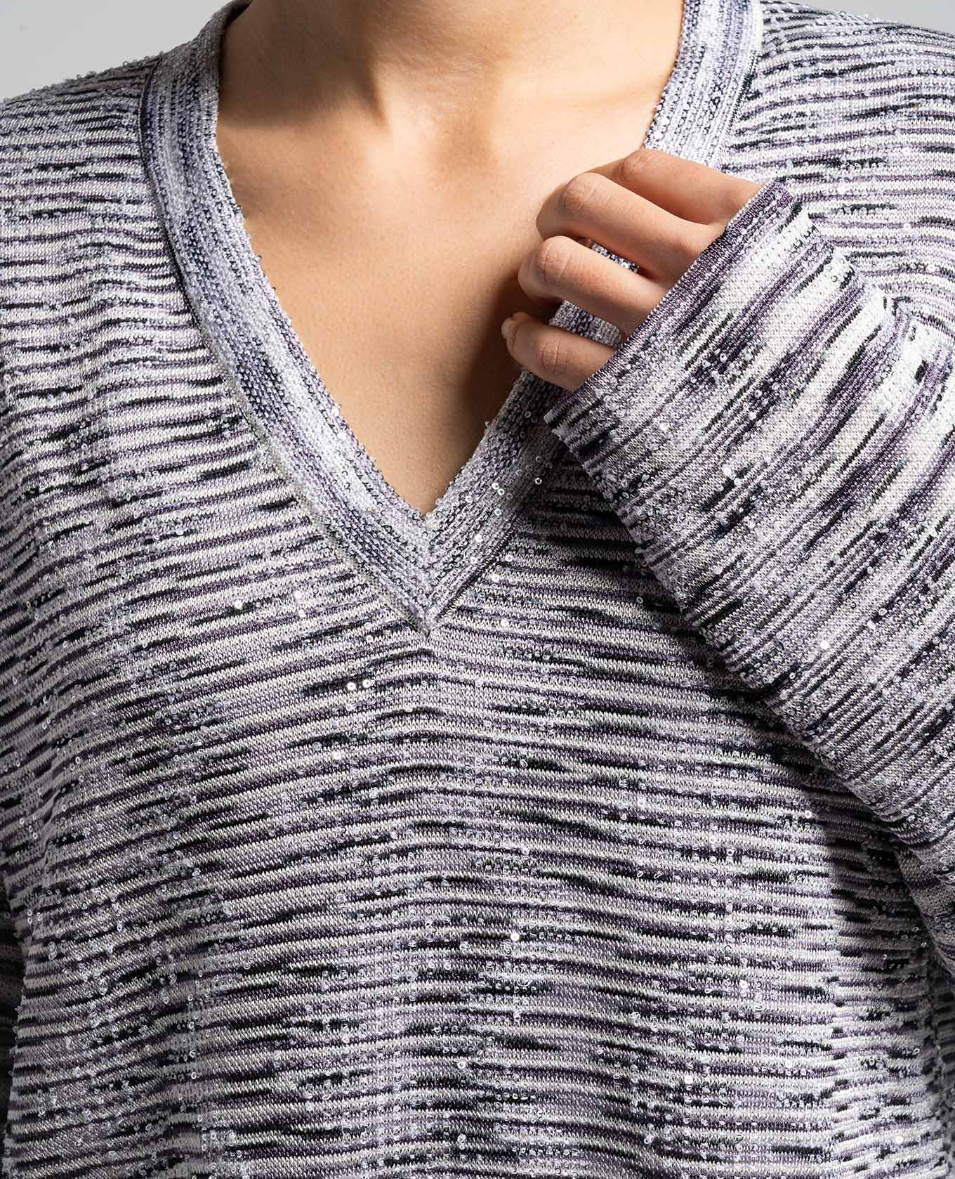 White striped pullover with sequins Missoni 5