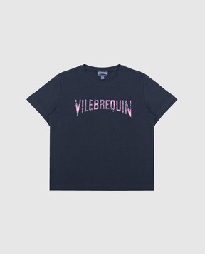 Vilebrequin Thomy blue T-shirt with logo print for children THYC3P11