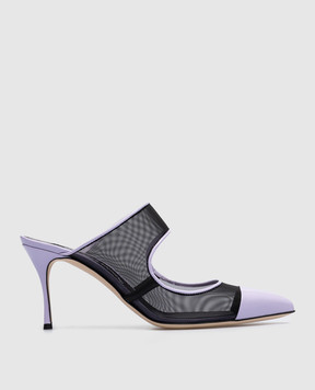 Sergio Rossi Purple Godiva mesh mules B01530MFI366