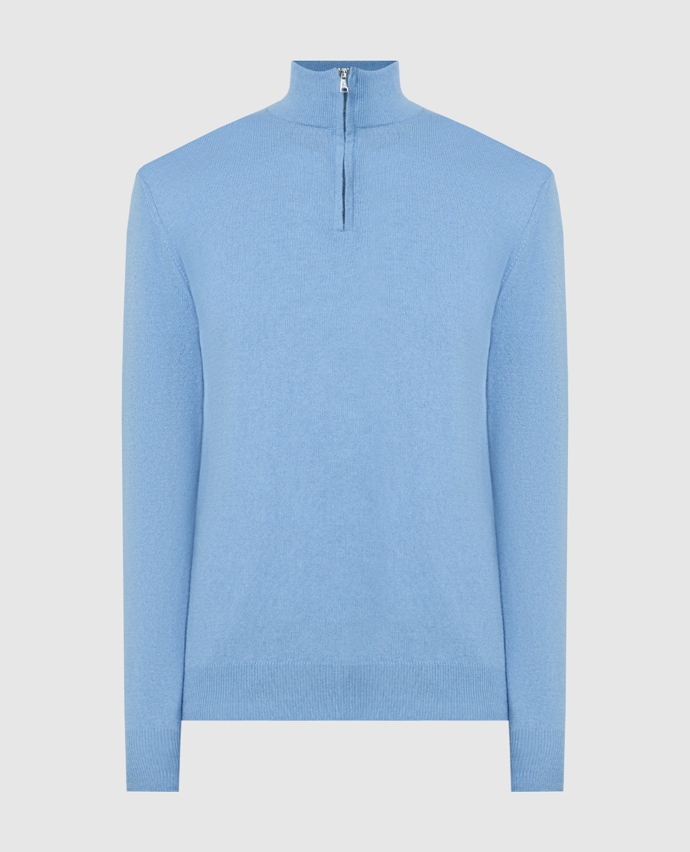 

Blue cashmere jumper with zipper Cashmere&Whiskey, Light blue