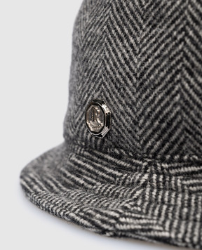Stefano Ricci Children's gray wool and cashmere pattern panama YVF4550PWC801
