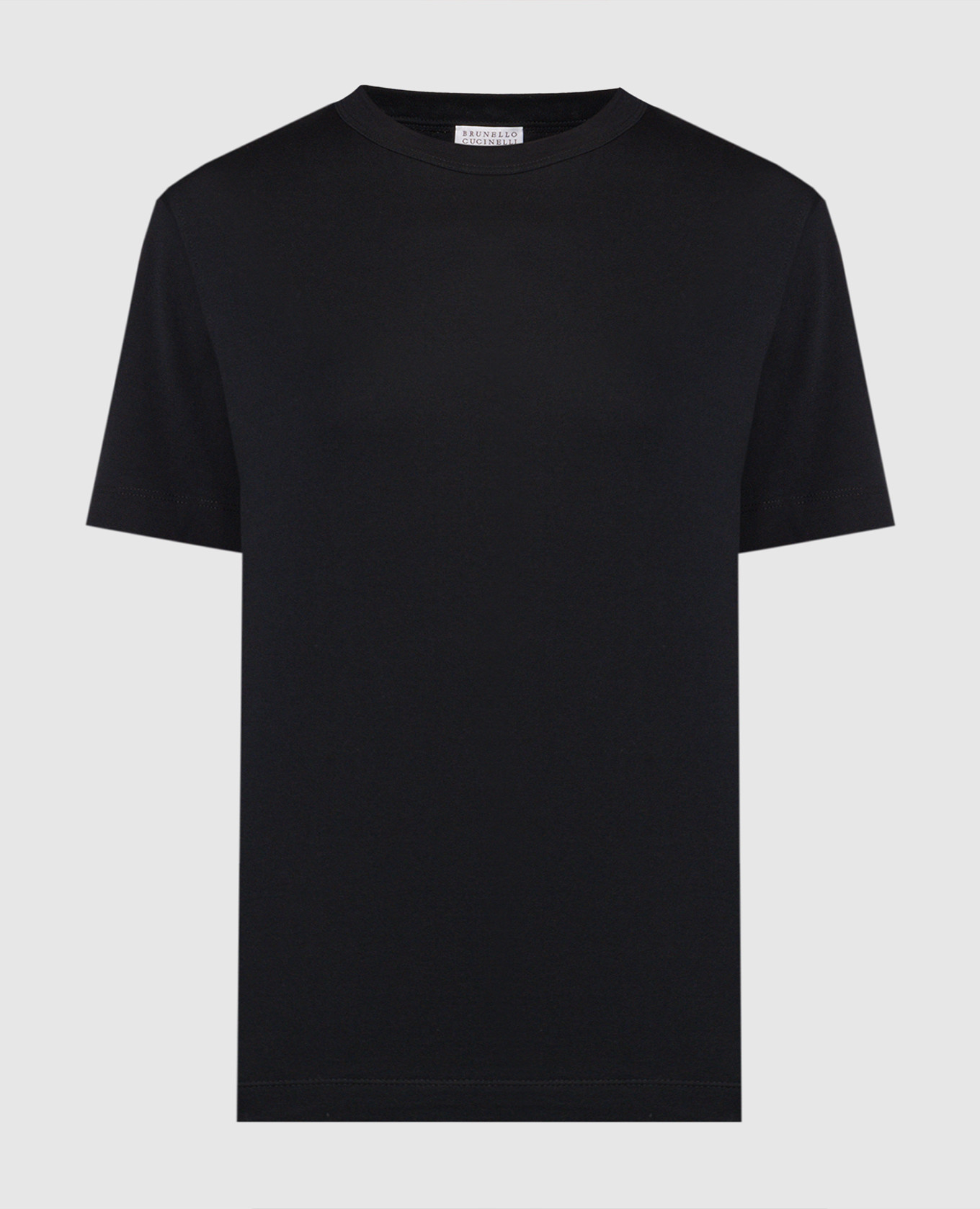 

Black t-shirt with monil chain Brunello Cucinelli, Черный