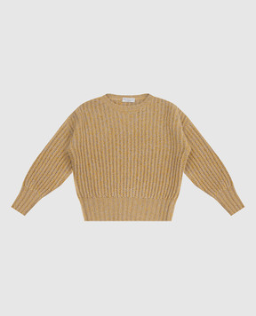 Brunello Cucinelli Children's sweater in cashmere and silk with sequins BBJM51200B
