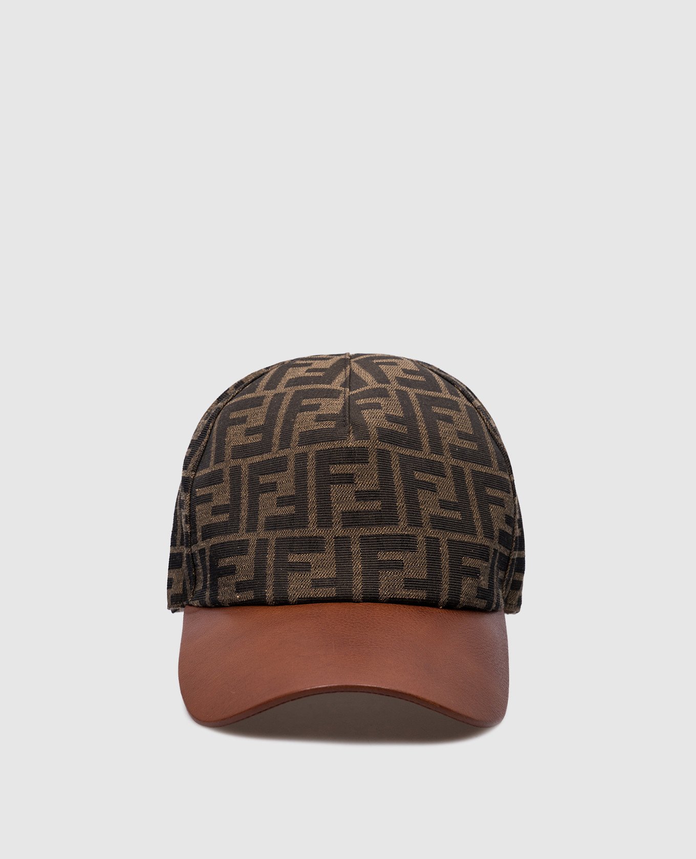 

Brown double-sided logo cap Fendi