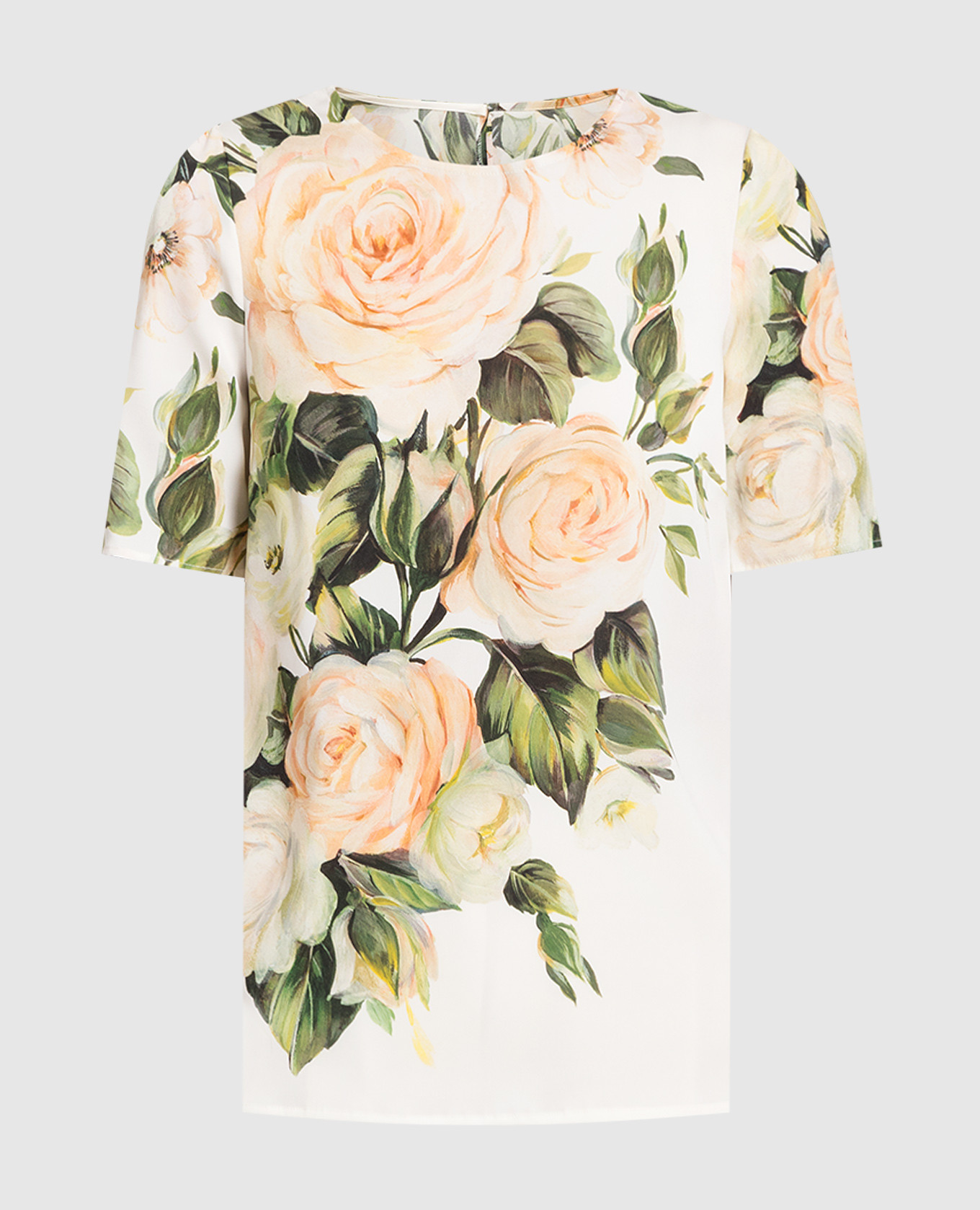 Rose print silk blouse Dolce&Gabbana