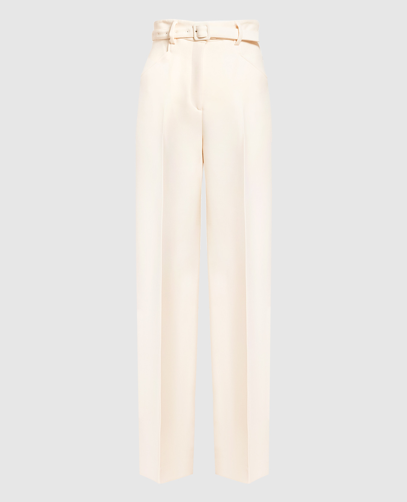 

White wool and silk Norman trousers Gabriela Hearst