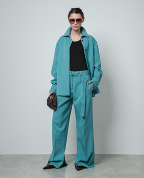 Jil Sander Blue shirt made of wool J52DL0008J40002