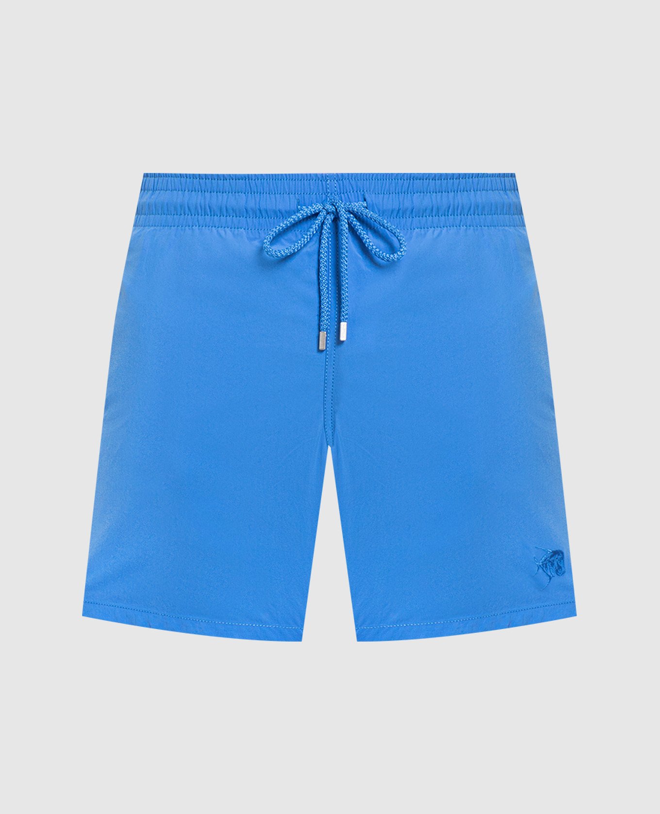 Blue swim shorts with piranhas logo embroidery vilebrequin