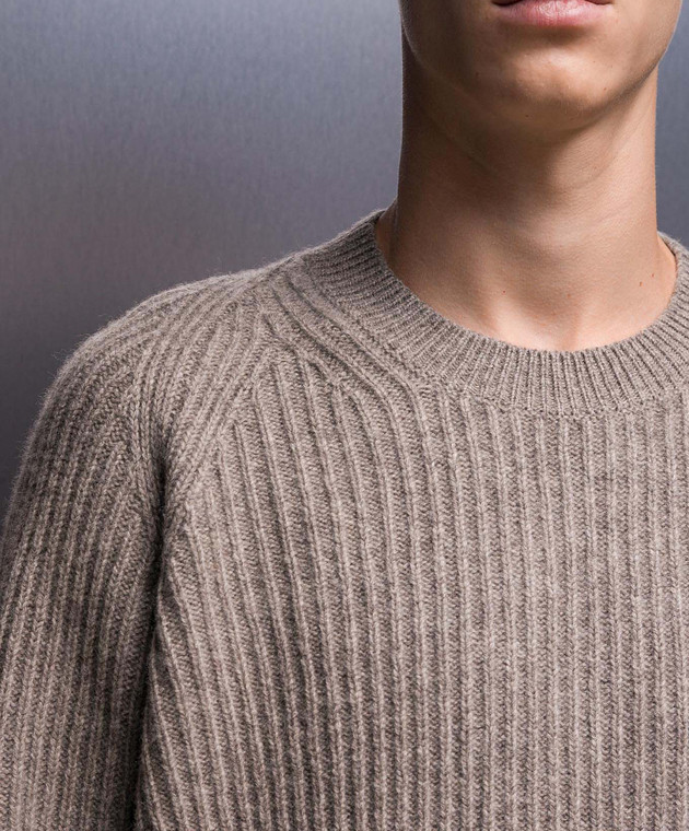 Jan Jan Van Essche - Gray wool sweater #42 KNIT42 - shop