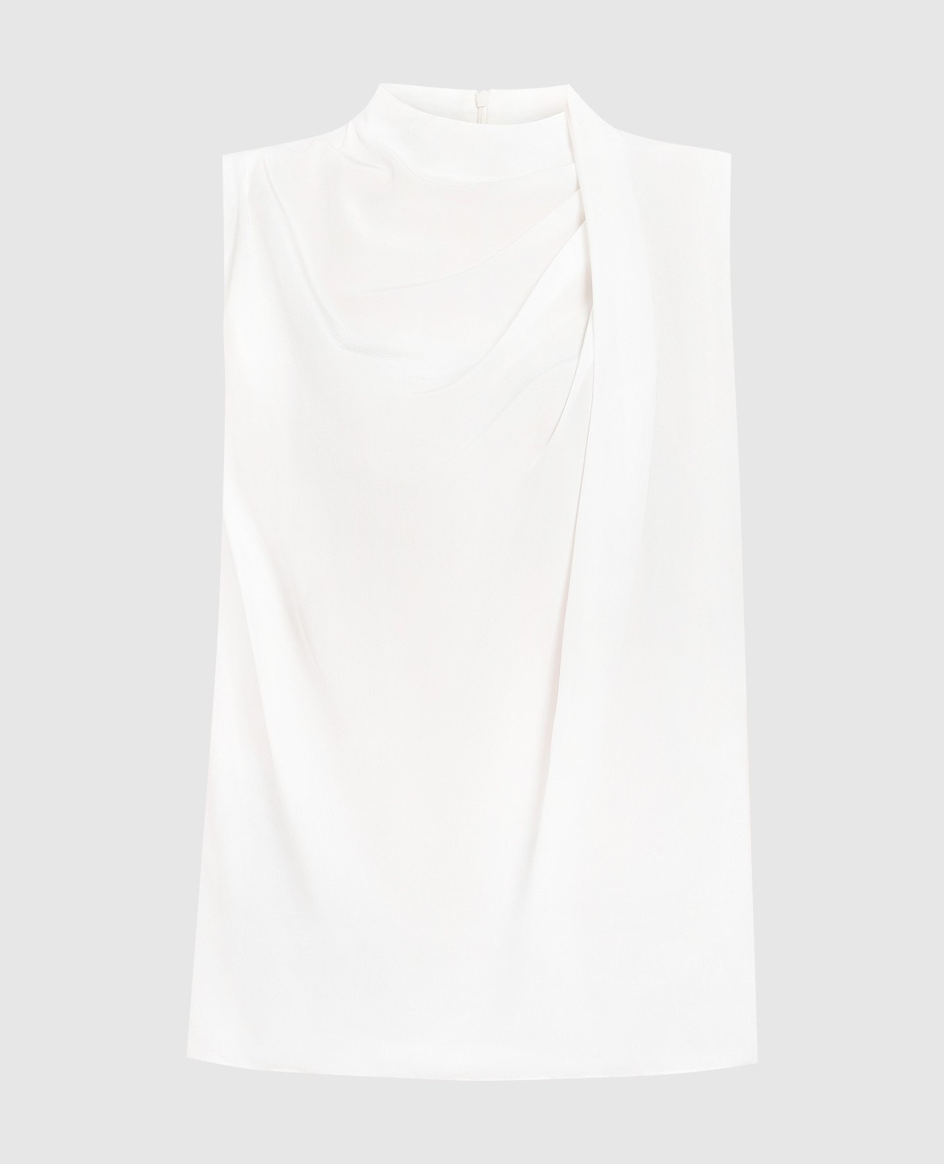 

White silk blouse with monil chain Brunello Cucinelli