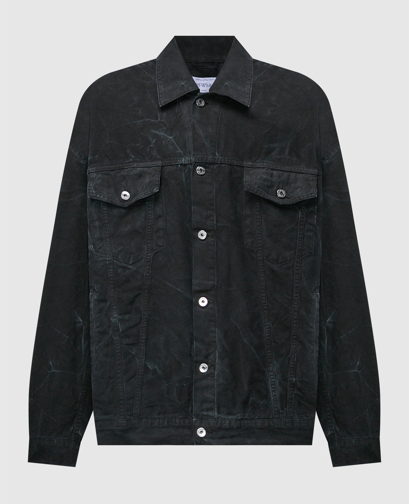 

Black denim jacket with logo patch Off-White