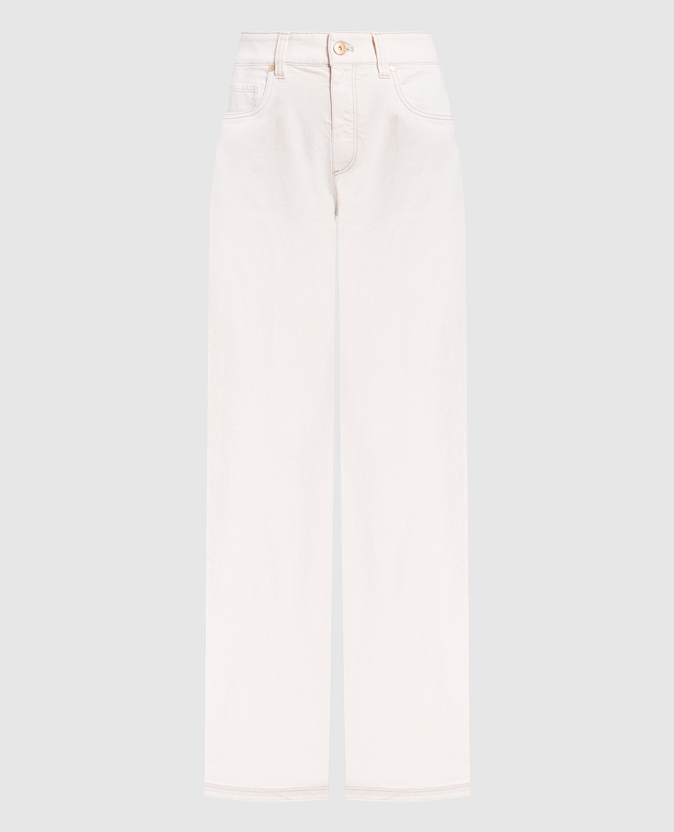 

Beige jeans with monil chain Brunello Cucinelli