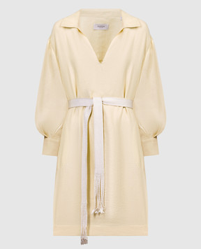 Agnona Yellow linen dress TR0710YU3014