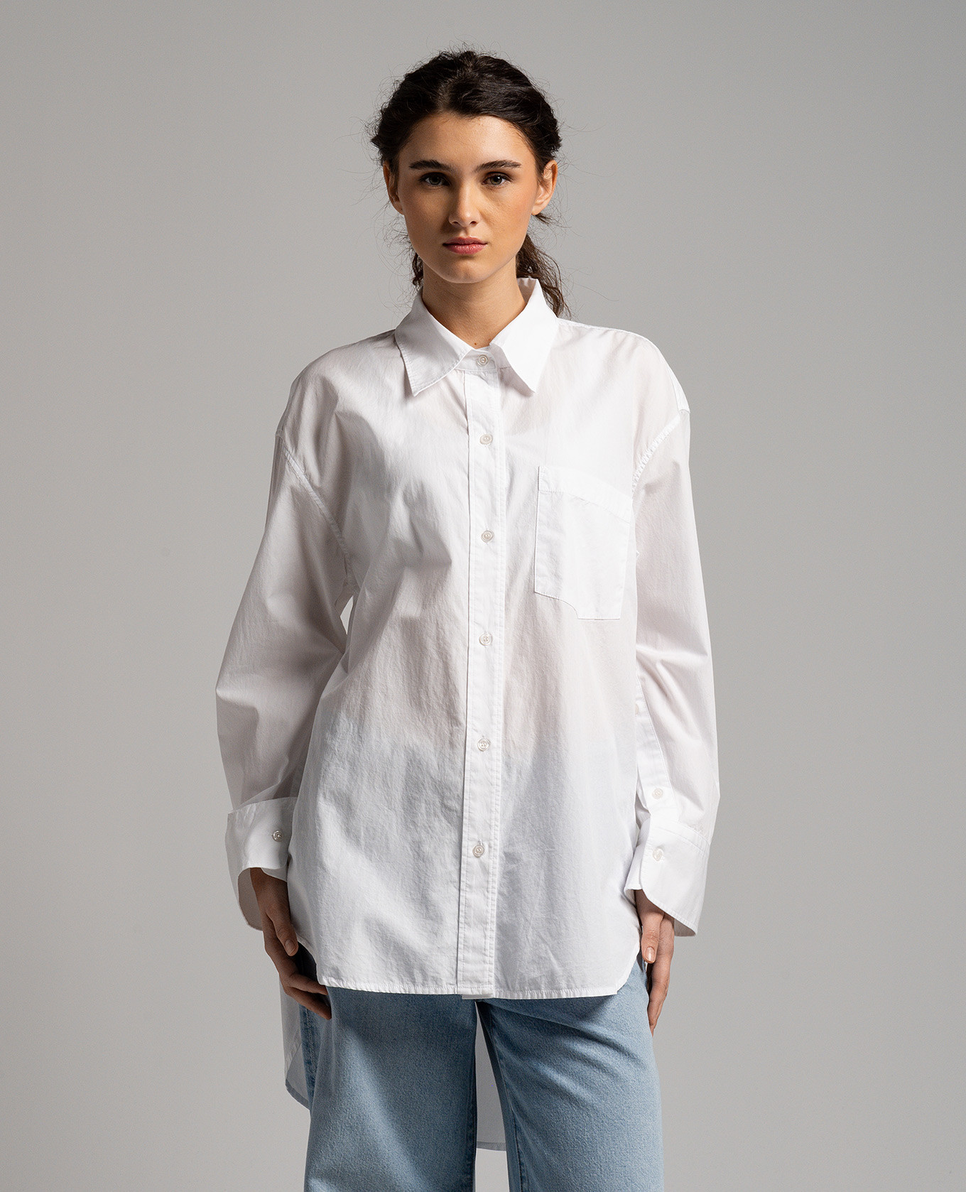 White KAYLA blouse with an asymmetric bottom CITIZENS OF HUMANITY 3