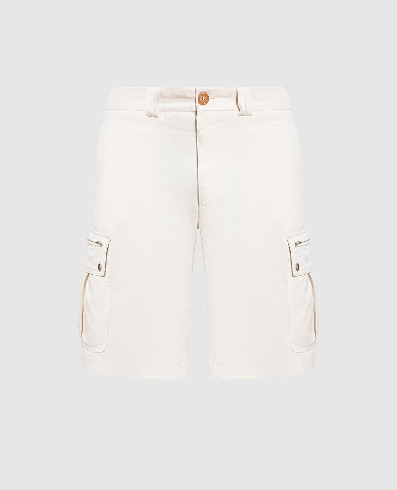 White cargo shorts brunello cucinelli