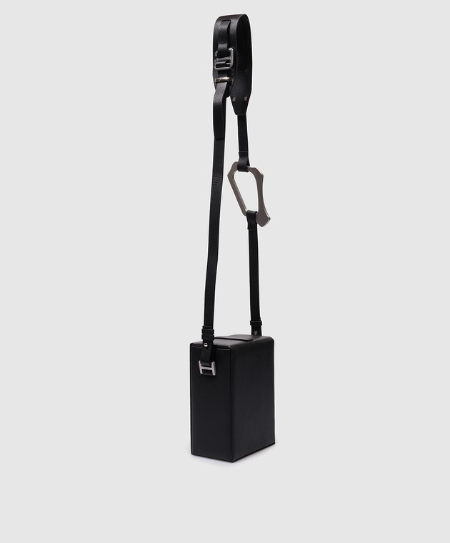 Heliot Emil - Black leather bag OVERT BOX 1543L03 - shop with