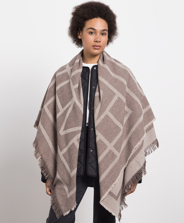 toteme como scarf tobacco Wool The silhouette of the scarf is elegantly elongated Buy Toteme Como scarf dark
